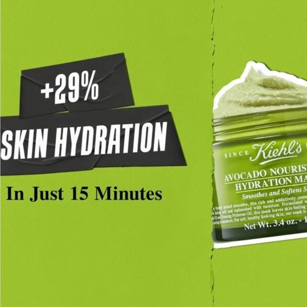 NEW Kiehl's Avocado Nourishing Hydration Mask Smoothes & Softens Skin - 3.4oz